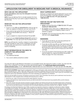 Social Security 40B - Enrollment in Medicare Part B Application Guide form preview